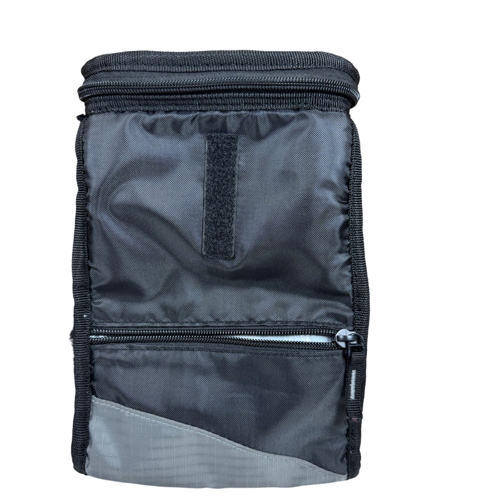Arctic Zone Insulated Lunch Bag Black Gray Vertical Zippered Pouch 10004630‎